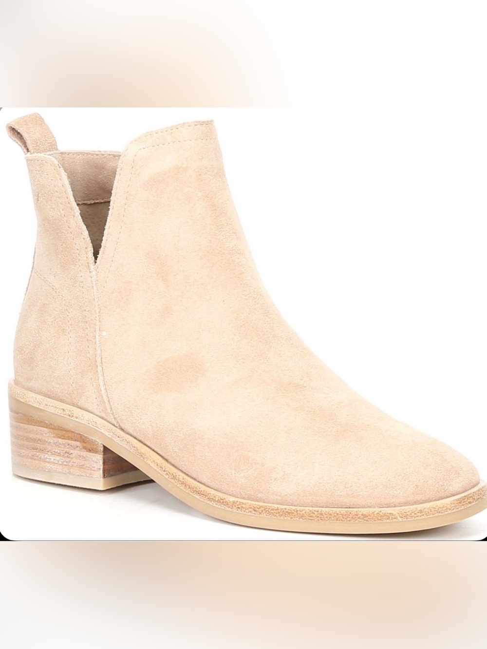NIB Chelsea & Violet SAND SUEDE Ankle Bootie Fiona